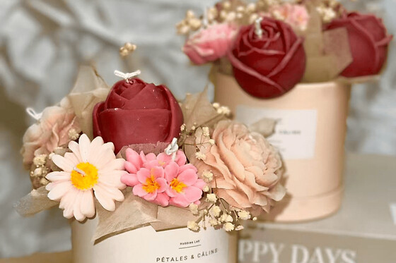 Atelier bougie en bouquet de fleurs à Lagny-sur-Marne (77)