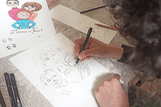 Atelier dessin caricature manga kawaii à St Ouën-des-toits (53) - Tarif adulte