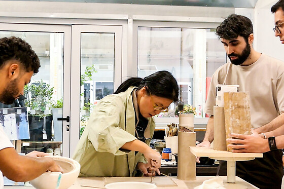 Atelier céramique création d'un vase à Gennevilliers (92)