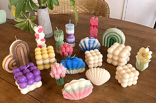 Atelier création de bougies en cire végétale à Paris 11ème - 1 bougie