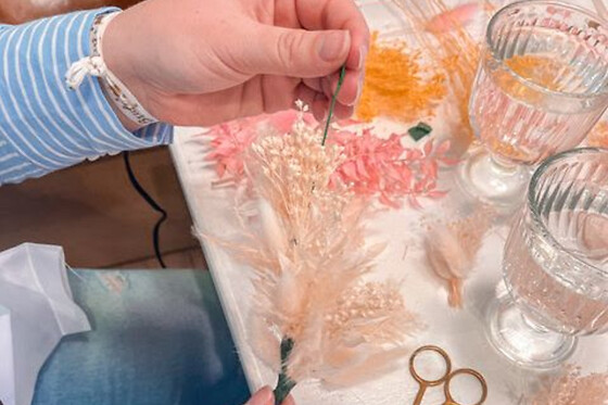 Atelier couronne en fleurs séchées à Rouen (76)