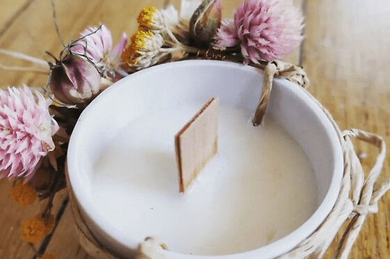 Atelier Bougie parfumée et fleurie à Lyon 4ème