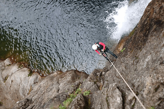 Canyoning dans le canyon de La Borne en Ardèche (07)
