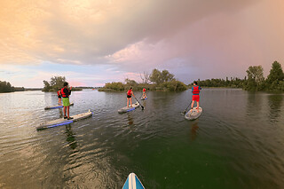 Stand Up Paddle au coucher du soleil à Lyon (69)