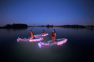 Stand Up Paddle au coucher du soleil à Lyon (69)