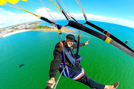 Parachute Ascensionnel vol solo à La Rochelle (17)