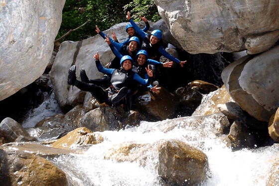 Canyoning dans le canyon du Fournel près de Briançon (05)