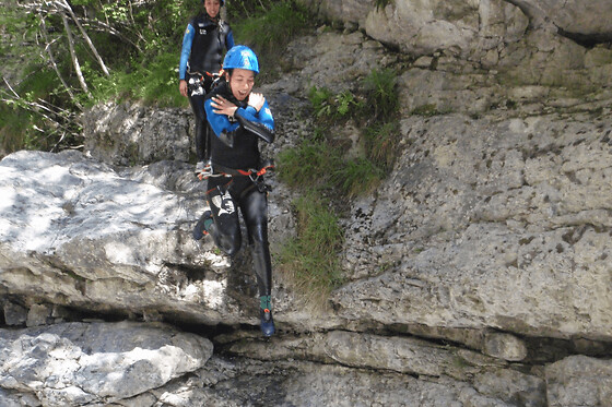Canyoning dans le canyon du Fournel près de Briançon (05)