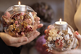 Atelier bougeoir de fleurs séchées à Paris 11ème