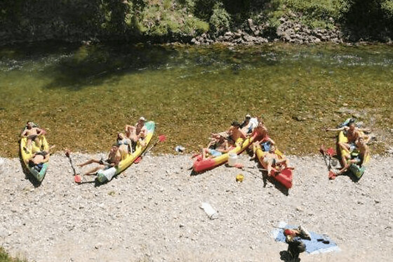 Location de Canoë-Kayak au départ de Boffi : parcours 22km - Kayak Bi-Place