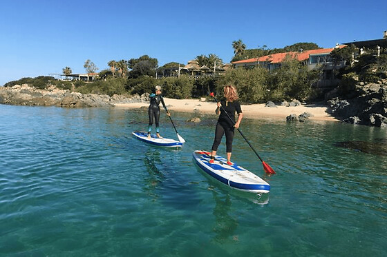 Réveil musculaire en paddle à Abbartello en Corse