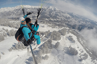Baptême en Parapente en hiver à Pra-Loup (04)