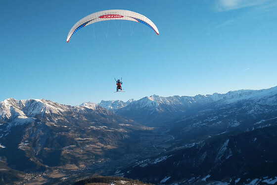 Baptême en Parapente en hiver à Pra-Loup (04)