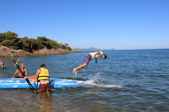 Paddle géant plage de la Garonnette à Sainte-Maxime (83)