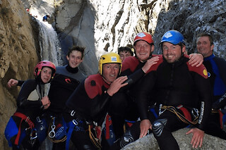 Canyoning sportif dans le canyon du Llech (66)