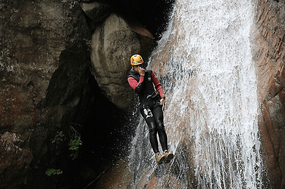 Canyoning dans le canyon de Pulischellu