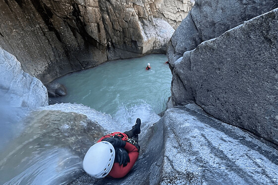 Canyoning au canyon de l'Ecot près de Bonneval-sur-Arc (73)
