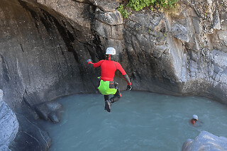Canyoning au canyon de l'Ecot près de Bonneval-sur-Arc (73)