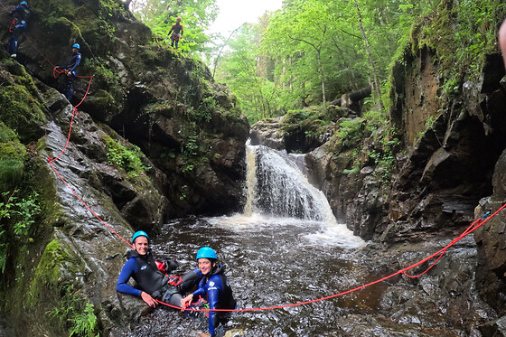 Canyoning d'initiation au canyon de Cornillou à Trémouille (15)