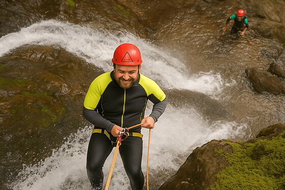 Canyoning au canyon de Saulin près de Belfort (70)