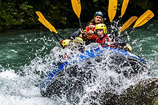 Rafting sur l'Isère : les rapides à Aime (73)