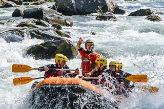Rafting sur l'Isère : les rapides à Aime (73)