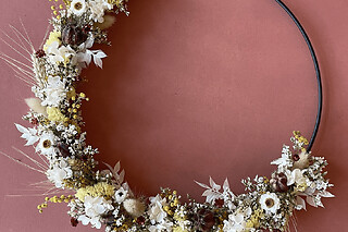 Atelier parent/enfant couronne de fleurs séchées à Mouvaux (59)