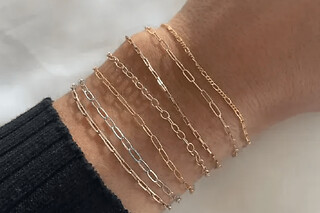 Atelier bijoux permanents à Paris 4ème - Gamme Prestige - Chaîne de cheville en argent massif
