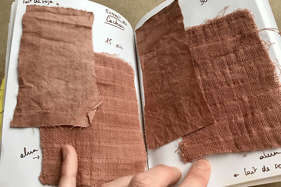 Atelier de teinture végétale sur tissu près de Rennes (35)