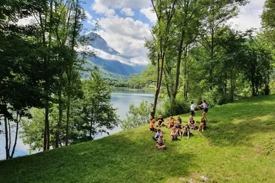 Escalade avec vue sur le lac à Loudenvielle (65)