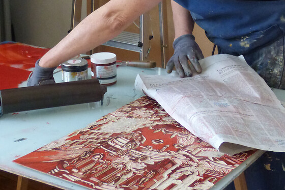 Atelier Initiation à la linogravure à Paris 17ème - Duo parent/enfant