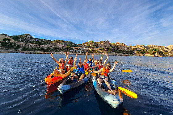 Demi-journée encadrée en kayak à Marseille