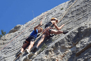 Initiation à l'escalade au ravin de la Joncas (34)