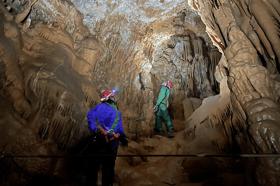 Spéléologie découverte dans la grotte d'Arva-Claire (30)