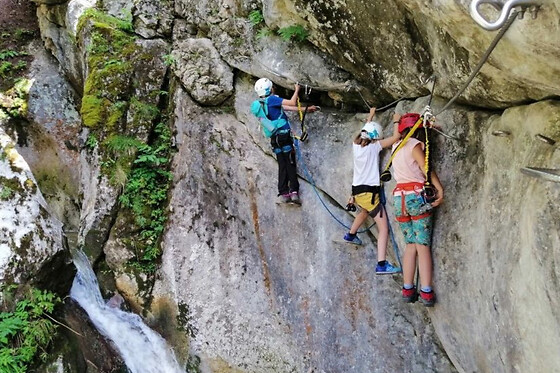 Via ferrata Cascade de Nants à Bellevaux (74)