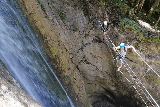 Via ferrata Cascade de Nants à Bellevaux (74)