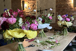 Atelier création d'un bouquet de fleurs fraiches à Toulouse (31)