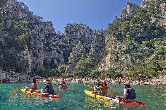 Randonnée guidée en kayak en demi-journée à Cassis (13) - Kayak Monoplace