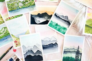 Initiation à l'aquarelle pour 2 - L'Atelier de Livia - Seynod (74)