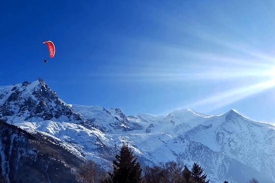 Vol en Parapente depuis Planpraz en face du Mont Blanc (74) - Vol découverte