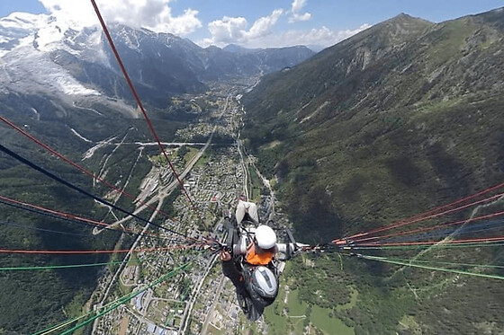 Vol en Parapente depuis Planpraz en face du Mont Blanc (74) - Vol découverte