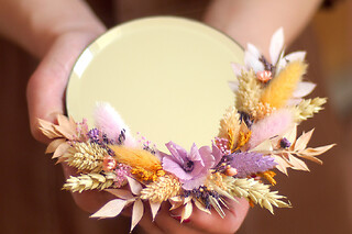 Atelier miroir en fleurs séchées à Paris 19ème