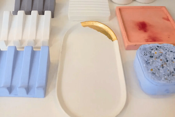Atelier création d'objets en béton à Paris 18ème