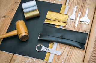 Atelier maroquinerie cuir duo adulte/enfant près d'Angers (49) - Au choix 1 porte carte ou 1 trousse