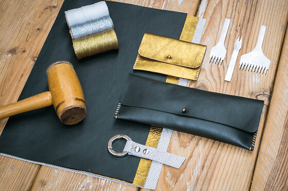 Atelier maroquinerie cuir duo adulte/enfant près d'Angers (49) - Au choix 1 porte carte ou 1 trousse